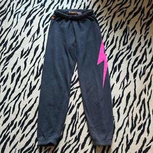 Aviator nation hot pink bolt sweatpants XS